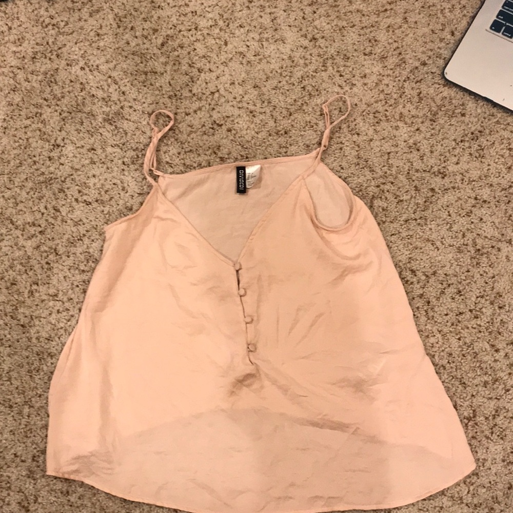 HnM pink tank top blouse